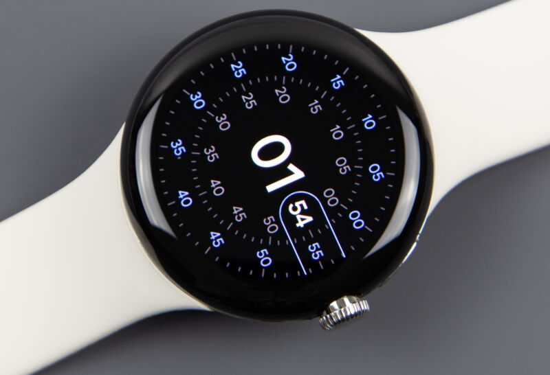 The Pixel Watch. It's a round little pebble. 