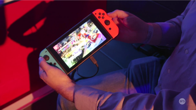 Ars' Kyle Orland tries out the Nintendo Switch in its portable mode.